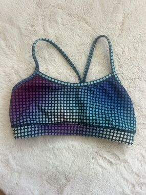 lululemon athletica Gradient Dot Strappy Sports Bra in Blue, Purple, Teal colors